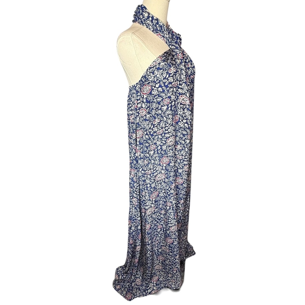 Natalie Martin Astrid Silk Floral Maxi Dress Pelicano Blue Size‎ XS - Picture 4 of 6